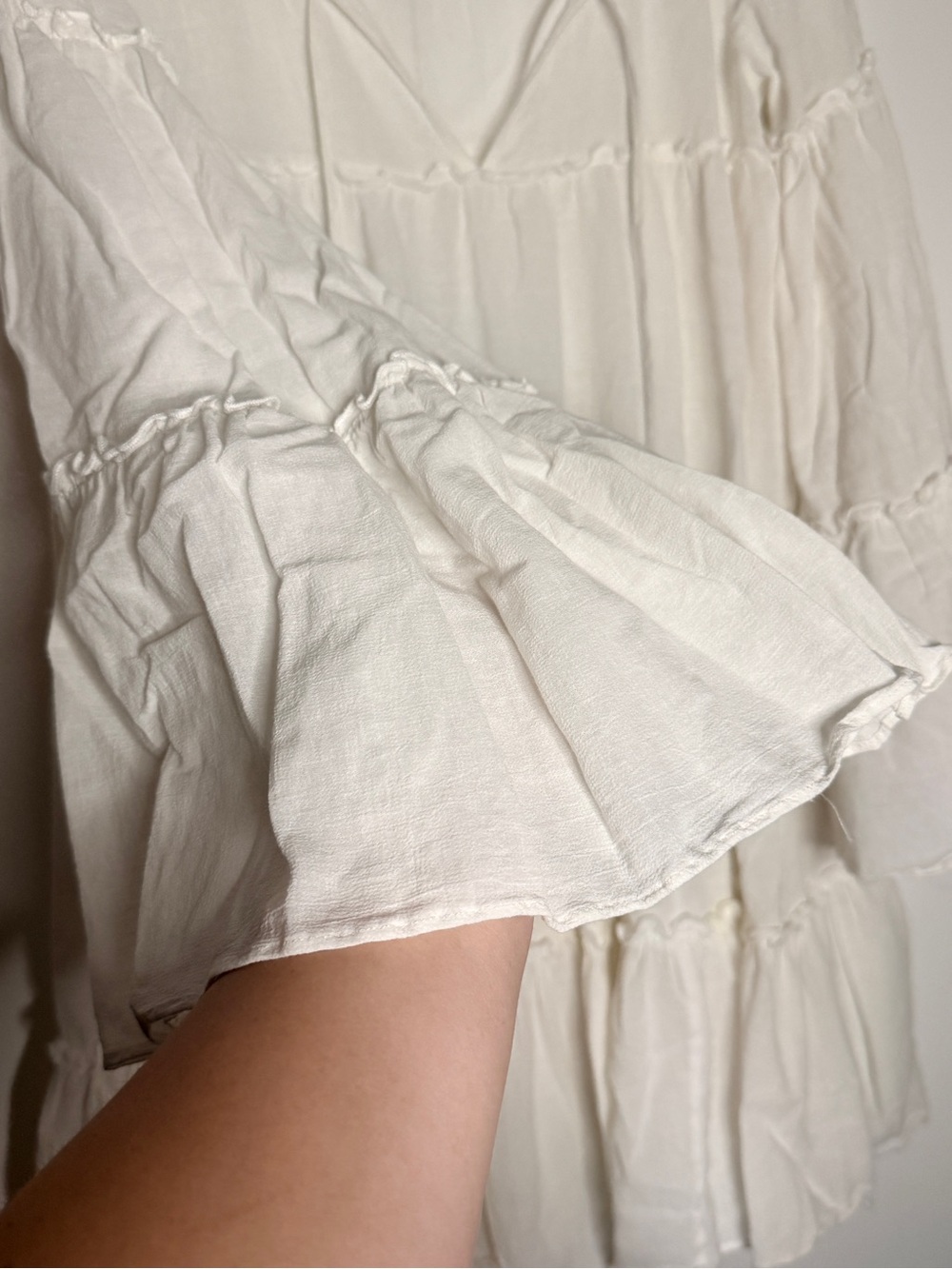BCBGMaxAzria White Tiered Dress - Picture 3 of 5